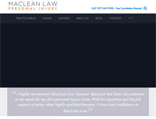 Tablet Screenshot of macleanpersonalinjury.com